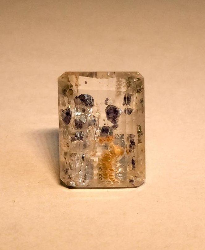 Faceted clear quartz